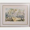 Artist Unknown (20th Century) Forest Scene, Lithograph,