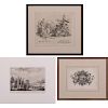A Group of Three Engravings, 19th/20th Century,