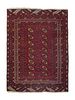 Vintage Turkeman Afghan Rug, 3'5" x 5' ( 1.04 x 1.52 M)