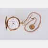A 14kt. Rose Gold Chronograph Minuet Repeater Pocket Watch,