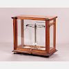 A Long Brass Beam Analytical Balance by Becker and Sons, Rotterdam, Late 19th Century,