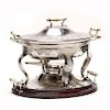 A Very Fine American Sterling Silver Chafing Dish on Stand 