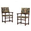 Pair of Italian Renaissance Open Arm Chairs 