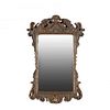 Swedish Carved & Painted Rococo Style Wall Mirror 