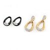 18KT Diamond and Onyx Convertible Earrings 