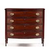 New England Sheraton Bow Front Chest of Drawers 