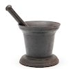 Large 19th Century Cast Iron Mortar and Pestle 