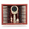Rare Mother-of-Pearl Dolphin-Form Dental Instrument Set in Presentation Case 