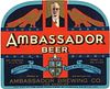 1935 Ambassador Beer Label 24oz WS8-19 Los Angeles, California
