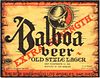1933 Balboa Beer 11oz Label WS9-21 Los Angeles, California