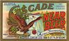 1936 Cascade Near Beer 11oz Label WS34-03 San Francisco, California