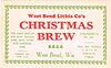 1927 Christmas Brew 14oz Label WI525-03 West Bend, Wisconsin