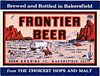 1939 Frontier Beer Quart Label WS5-08 Bakersfield, California