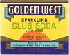 1940 Golden West Club Soda Label 29oz Sacramento, California