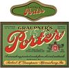 1935 Graupner's Porter 12oz Label PA37-06 Harrisburg, Pennsylvania