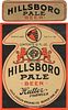 1937 Hillsboro Pale Beer 12oz Label WI28-14 Beaver Dam, Wisconsin
