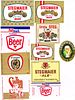 Lot of 10 Unused 1950s-60s Stegmaier Beer Labels Shamokin, Pennsylvania