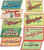 Lot of 9 Unused 1930s Neuweiler's Beer Labels Allentown, Pennsylvania