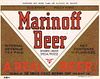1942 Marinoff Beer 11oz Label WS27-10 Red Bluff, California