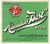 1936 Milwaukee's "Best" Beer Quart Label WI341-10 Milwaukee, Wisconsin