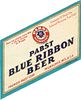 1933 Pabst Blue Ribbon Beer 12oz Label WI286-81 Milwaukee, Wisconsin