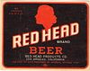 1934 Red Head Beer 11oz Label WS22-17 Los Angeles, California