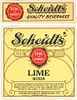 1935 Scheidt's Lime Soda Quart Label PA59-10 Norristown, Pennsylvania