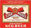 1935 Star Model Keg Beer Label 64oz Half Gallon IL95-09v Peru, Illinois