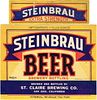 1939 Steinbrau Beer 11oz Label WS52-21 San Jose, California