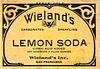 1920 Wieland's Lemon Soda 11oz Label WS49-13 San Francisco, California