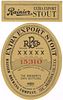 1935 Rainier Extra Export Stout 12oz Label WS42-07V San Francisco, California