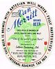 1937 Van Merritt Beer Label (tulip) 12oz WI47-26 Burlington, Wisconsin
