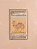 Indo-Persian Miniature Erotic Watercolor of Camel