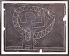 Keith Haring Subway Chalk Drawing, The Ouroboros