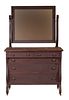Empire Style Mahogany Dressing Chest with Mirror