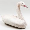 American Painted Decoy Model of a Swan