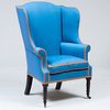 Federal Mahogany and Upholstered Wing Chair