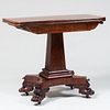 Classical Figured Mahogany Card Table, Attributed to Isaac Vose, Boston