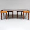 Classical Cherry and Bird's Eye Maple Drop-Leaf Dining Table