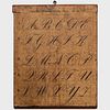 American Double-Sided Painted Calligraphic Panel, Chambers Graduated Writing Sheets, No. 14