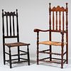Two William and Mary Banister Back Chairs
