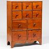 American Provincial Stained Pine Spice Cabinet