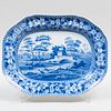Spode Pearlware Chamfered Rectangular Large Platter in the 'Tower' Pattern
