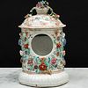 Chinese Export Famille Rose Porcelain Watch Holder and Cover