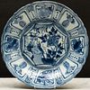 Chinese Export Blue and White 'Kraak' Porcelain Dish