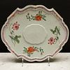 Chinese Export Famille Rose Porcelain Shaped Oval Stand