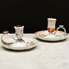 Two Chinese Export Famille Rose Porcelain Chambersticks