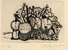 Signed Philip Guston Artists Proof Lithograph, Summer