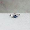 14k Sapphire & Diamond Engagement Ring