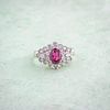 14k Purple Sapphire & Diamond Engagement Ring